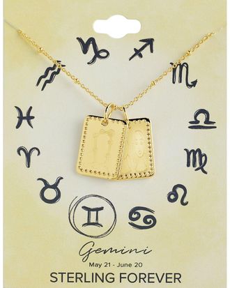 Sterling Forever Zodiac Tag Necklace