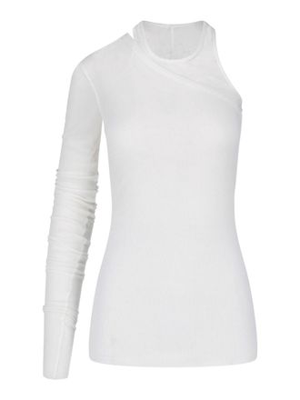 Rick Owens Top Asimmetrico In Viscosa E Seta