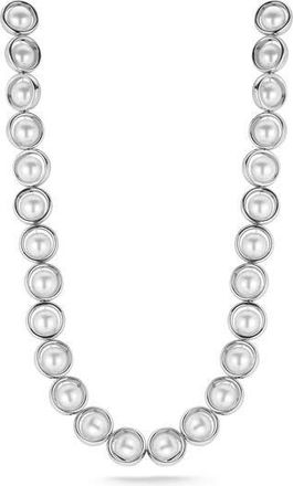 Sphera Milano Faux Pearl Necklace in Silver at Nordstrom Rack