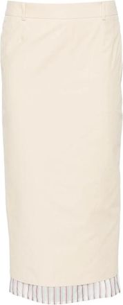 The Attico Striped-hem Midi Skirt