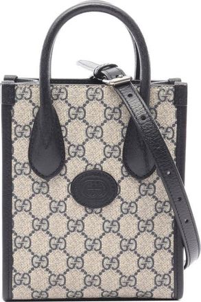 Gucci Pre-owned Gucci Mini GG Supreme Interlocking G Satchel Unisex M8XLCXKADZVGMPI0