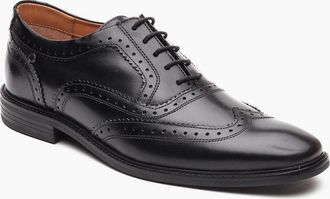 base Mens Base London Clarence Brogue Leather Mens Black Brogues Shoes - Size: 11