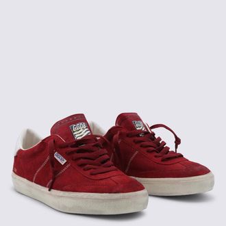 Golden Goose Suede & Canvas Low-Top Sneaker - Red