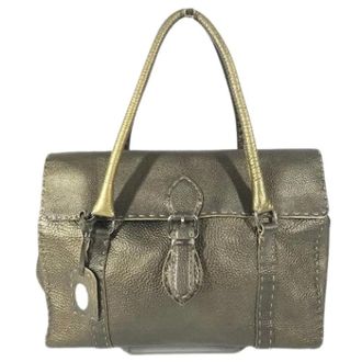 Fendi Pre-owned Handbags, female, Brown, Size: ONE SIZE Pre-owned Selleria Tote Bag