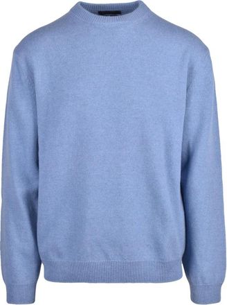 Daniele Fiesoli Pullover met ronde hals - Heren - Ronde hals truien - Blauw - L - Wol - Truien & Vesten