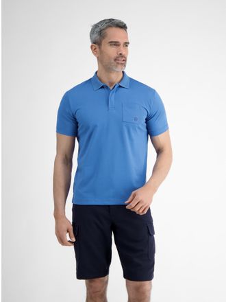 Lerros Poloshirt LERROS, Herren, Gr. XXL, blau (cobalt blau), Single Jersey, Obermaterial: 75% Baumwolle, 25% Polyester, unifarben, regular fit taillenbedeck
