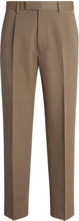 Ermenegildo Zegna pleated trousers - men - Wool/Cotton - 48 - Brown