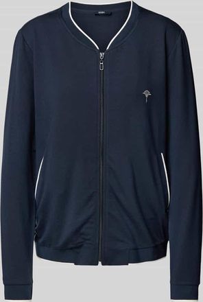 Joop Sweatjacke mit Logo-Stitching in Dunkelblau, Größe 36
