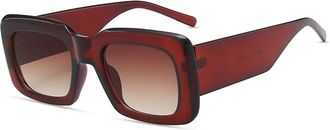 Generic Mens Small Frame Vacation Sunglasses Womens Driving Commuter Sun Glasses(Brown)