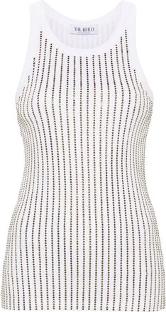The Attico Crystal Cotton Tank Top - Womens - Cotton