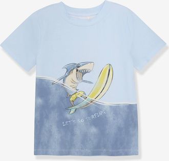 Minymo Jungen T-Shirt mit witzigem Tierprint Minymo himmelblau