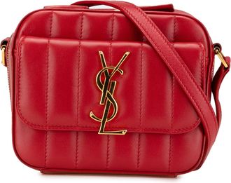 Saint Laurent Pre-owned Womens Loulou Quilted Camera Bag - Red Leather - One Size