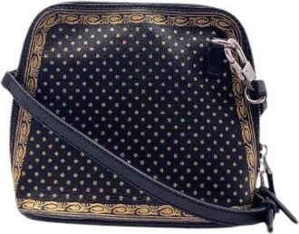 Gucci Pre-owned Guccy Stars Mini Dome Crossbody Bag - Dames - Vintage Schoudertas - Zwart - ONE Size - Leer - Vintage