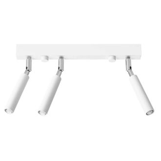 Wonderlamp L&aacute;mpara de techo moderno de metal blanco con 3 focos
