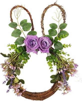OEM Corona De Conejos Y Plantas De 2 Piezas - Corona De Conejos De Rat&aacute;n, Corona De Flores, Decoraci&oacute;n Del Hogar