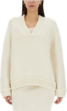 Tom Ford V-hals wollen trui - Dames - V-hals truien - Beige - S - Wol - Truien & Vesten