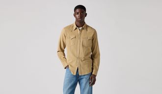 Levi's Classic Standard Fit Western Shirt - Mens - M - Beige / Luka Harvest Gold Garment Dye