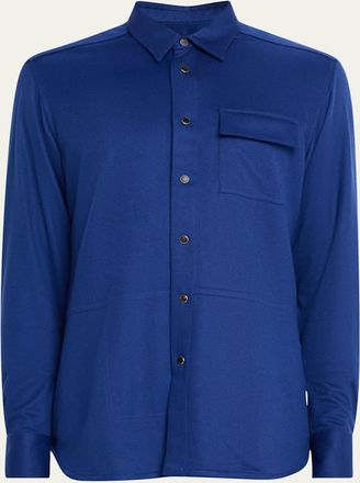 Kiton Mens Cashmere Side-Pocket Overshirt