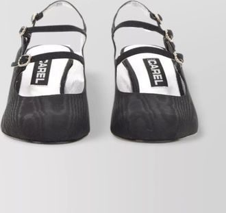 Carel block heel sling back strappy pumps