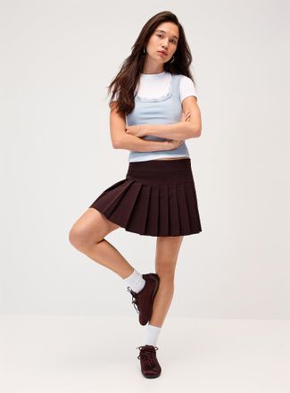 Twik Womens Pleated dress miniskirt