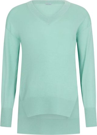 Malo V-neck Jumper - female - Malo - V-neck Knitwear - Blue - XL - Knitwear