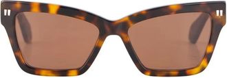 Off-white Moderne Tortoiseshell Zonnebril - Heren - Zonnebrillen - Bruin - ONE Size - Accessoires