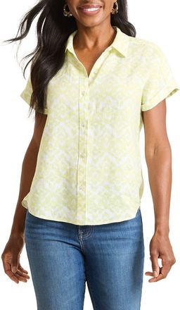 Tommy Bahama Coastal Tiles Shirt in Lettuce Green at Nordstrom, Size X-Large