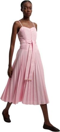 Karen Millen Cotton Strappy Midi Dress in Light Pink at Nordstrom, Size 10