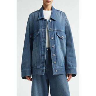 Melitta Baumeister Boxy Oversize Denim Jacket in Blue at Nordstrom, Size X-Small