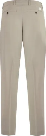 Department Five Mens E-Motion Wool-Blend Trousers Beige Chinos