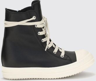 Rick Owens Sneakers alte in pelle di vitello liscia con chiusura a zip laterale