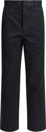 Auralee Straight-Leg Chino Pants Trousers Black