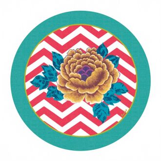 Lisa Corti Masonite Glory Zig Zag Placemat, Set Of 2 In Red