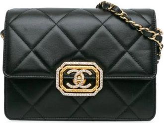 Chanel Pre-owned Leather chanel-bags - Dames - Vintage Schoudertas - Zwart - ONE Size - Vintage