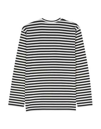 Comme des Garçons 2024 Longsleeve weiß-schwarz Zopfmuster Casual-Look