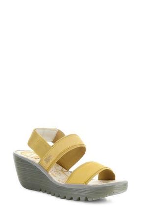 FLY London Yaco Platform Wedge Sandal in 004 Bumblebee Cupido at Nordstrom Rack, Size 10-10.5Us / 41Eu
