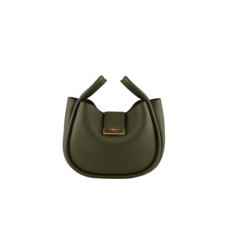 Pourchet Tassen, Dames, Groen, ONE Size, Leer, Liane - PM Schoudertas