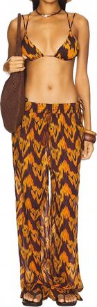 Ulla Johnson Azra Wide-Leg Trousers In Terra