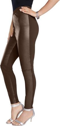 Roaman's Faux Leather Legging in Chocolate at Nordstrom, Size 2X