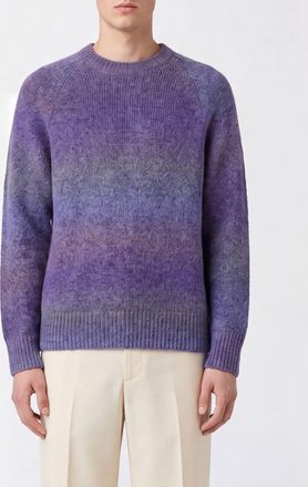 Les Deux Maglia girocollo in misto acrilico con fantasia astratta e bordi a costine