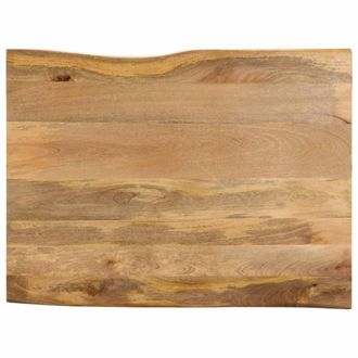 Berkfield Home Table Top 90x80x3.8 cm Live Edge Solid Wood Mango in Brown