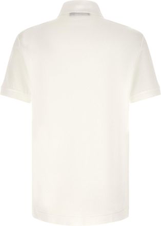 Dolce & Gabbana Logo-Patch Piqu&eacute; Cotton Polo Shirt - White