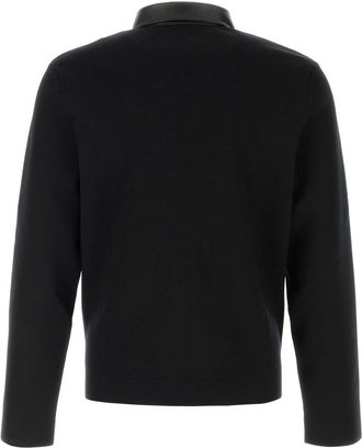 Givenchy Mens Mix Material Cardigan Black Maglie Sweater