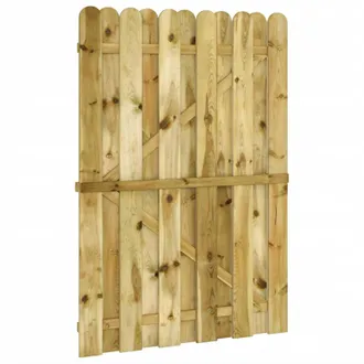 vidaXL Cancello Da Giardino 100 X 150 Cm Legno Massello Di Pino Verde Vidaxl
