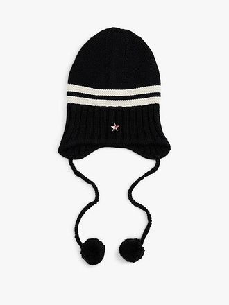 Tommy Hilfiger Tommy Girl Stripe Wool Blend Bauble Beanie