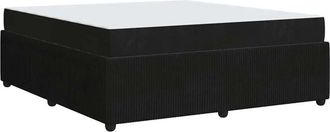vidaXL Vidaxl - Estructura De Cama Con Colch&oacute;n Negro 180 X 200 Cm Terciopelo