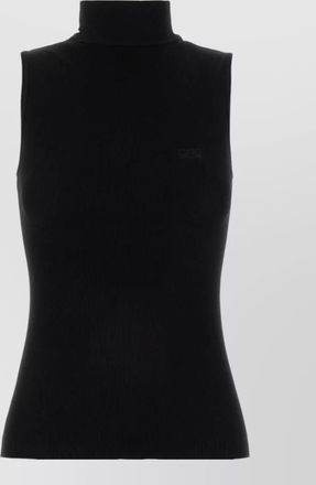 Loewe knit top sleeveless mock neck ribbed