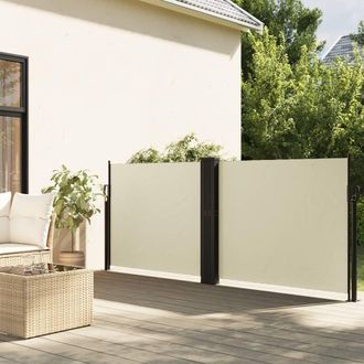 Berkfield Home Retractable Side Awning Cream 120x600 cm