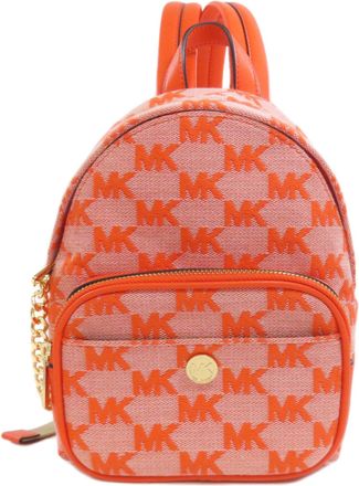Michael Kors Orange Canvas Backpack (Pre-Owned)