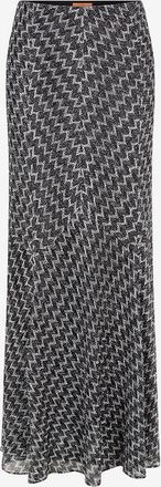 Missoni Langer Strickrock mit silbrigen Fischgr&auml;ten